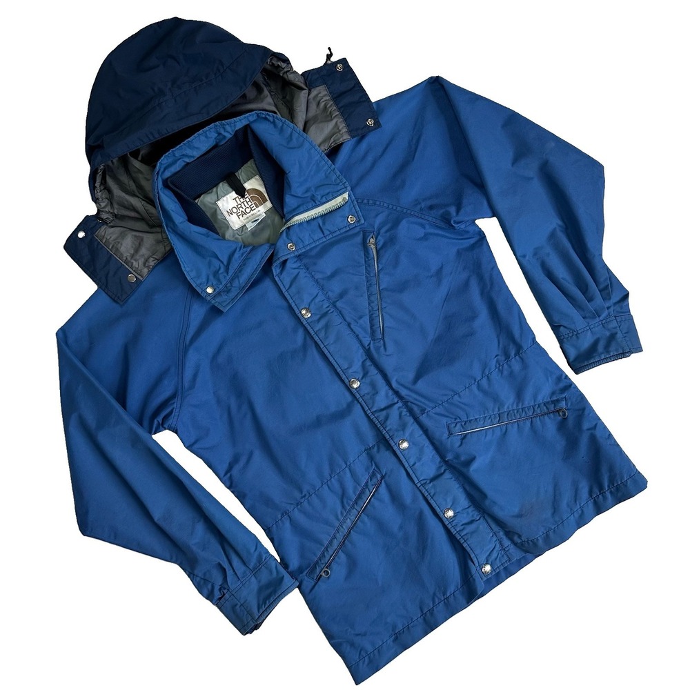 70s/80s The North Face Gore-Tex Parka Jacket Hood Made USA Men S Blue Ski Snow